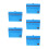 5Pcs Sky-Blue Hanging Bedside Organizer Felt Storage Bag for Sundries 2