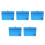 5Pcs Sky-Blue Hanging Bedside Organizer Felt Storage Bag for Sundries 3
