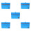 5Pcs Sky-Blue Hanging Bedside Organizer Felt Storage Bag for Sundries 4