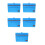 5Pcs Sky-Blue Hanging Bedside Organizer Felt Storage Bag for Sundries 5
