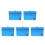 5Pcs Sky-Blue Hanging Bedside Organizer Felt Storage Bag for Sundries 6