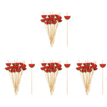 400Pièces Piques Cocktail Décoratifs Rouge Usage Simple
