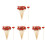 400Pièces Piques Cocktail Décoratifs Rouge Usage Simple 1