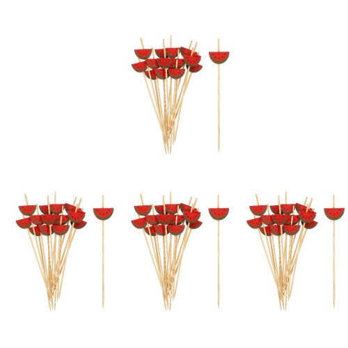 400Pièces Piques Cocktail Décoratifs Rouge Usage Simple