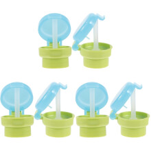 6Pièces Bouchons De Stockage Vert Silicone Pour Bouteilles