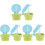 6Pièces Bouchons De Stockage Vert Silicone Pour Bouteilles 1