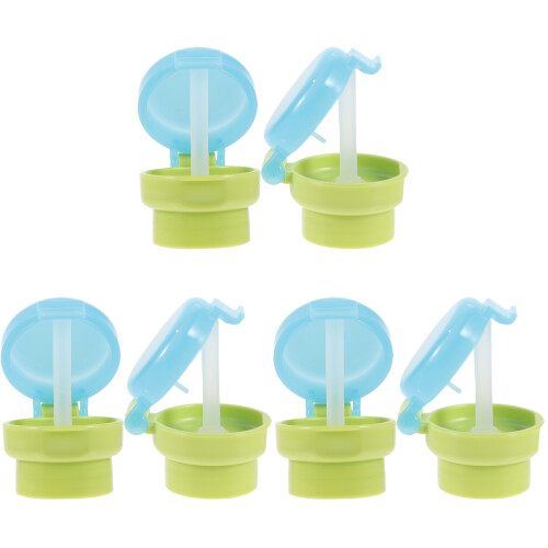 6Pièces Bouchons De Stockage Vert Silicone Pour Bouteilles