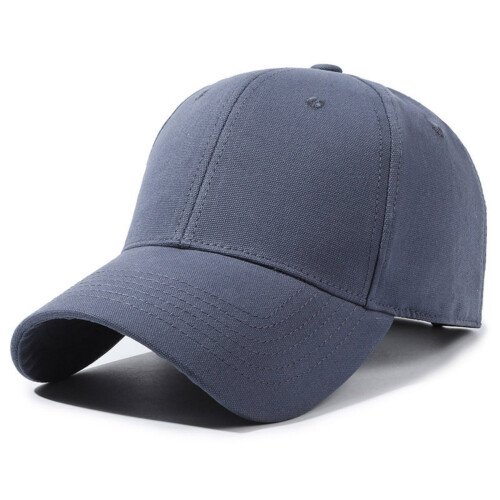 Unisex bomullsbaseballcaps justerbar passform grå 1