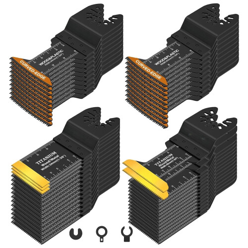 Oscillating Tool Multitool - 50 count Multi Tool Kits Oscillating for Metal Plastic, Oscillator for Multi Tool Fits Ryobi Fein Bosch 1