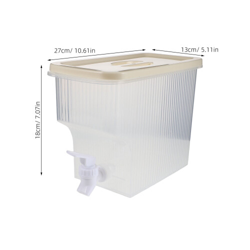 Plastic Drink Dispenser with Spigot for Fridge Leakproof Cold Beverage Storage 1