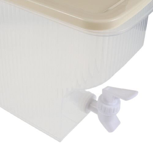 Plastic Drink Dispenser with Spigot for Fridge Leakproof Cold Beverage Storage 2