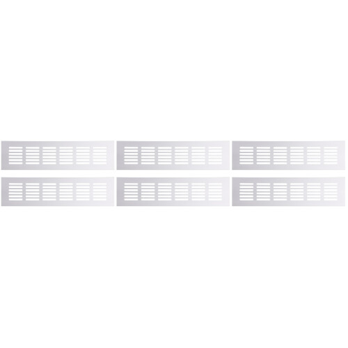 6Pcs Silver Rectangular Air Vent Mesh for Shoe Cabinet and Wardrobe 2