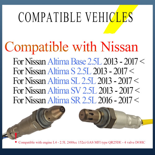 234-9133 & 234-4905Zuurstofsensor voor2013-2017Nissan Altima2.5L 2