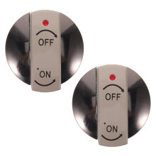 2St Zinklegering Gasknop Beige Voor Gasverwarming En Haardregelventiel