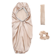 21Pc Golden Silk Fabric Hair Cap Convenient Hair Band for Women