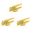 3Pcs Portable Egg Yellow Stainless Steel Multi-Use Fruit Cutter 2