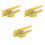 3Pcs Portable Egg Yellow Stainless Steel Multi-Use Fruit Cutter 3