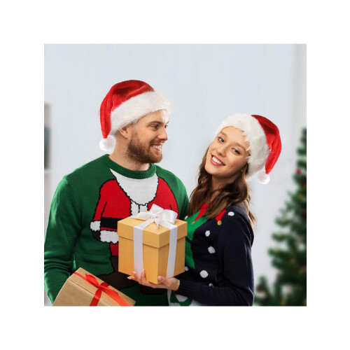 LED-beleuchtete Weihnachtsmannmütze aus Polyester 1
