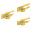 3Pcs Portable Egg Yellow Stainless Steel Multi-Use Fruit Cutter 5