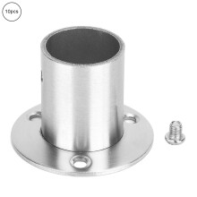 Tube Mounting Flange With Auxiliary Fixed Design, Rust Resistant Closet Rod Holder For25mm Pipes, Includes Mounting Screws For Quick Assembly (10PCS)