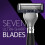 Seven-blade razor system, with rotating blade head and advanced handle - 9-piece set (1 handle + 9 blades) 4
