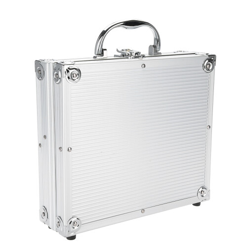 Compact Chip Storage Solution, Space for Dealer Buttons and Small Items, Durable Aluminum Frame Construction with Soft Foam Interior, Empty Case Only