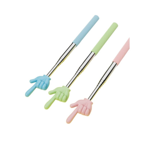 3pcs Retractable Pointer Telescopic Presentation Pointer - Multi Functional Teaching Tool for Classroom, Office, Gifts Random Colors 1