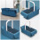 Feet Soaking Tub Rectangular Cleaning Bucket Durable Plastic Blue 1Pcs 5