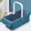 Feet Soaking Tub Rectangular Cleaning Bucket Durable Plastic Blue 1Pcs 6