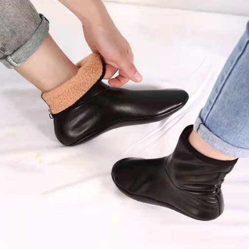 Unisex κάλτσες παντόφλα από δέρμα PU με αντιολισθητική επένδυση για το σπίτι, 2