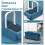 Feet Soaking Tub Rectangular Cleaning Bucket Durable Plastic Blue 1Pcs 7