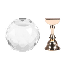 Atrapasueños prismático facetado con forma de bola de cristal, bola de cristal transparente con material de cristal K9 y efecto arcoíris de luz