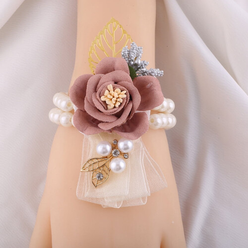 Bröllopsblomsterarmband Modernt Multi 1 st Dekorativ Blomma för Blomsterflickor 2