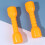 1Pair Exercise Barbells Yellow ABS Plastic for Coordination and Physical Activity 7
