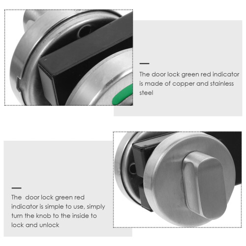Privacy Indicator Door Lock Latch for General Public Bathrooms 1 Set 2