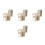 4Pcs Grey Plastic Poolside Beverage Holder Anti-Spill Rack 6