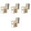 4Pcs Grey Plastic Poolside Beverage Holder Anti-Spill Rack 8