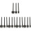 15Pcs Professional Punching Tool Black for Crafting 4