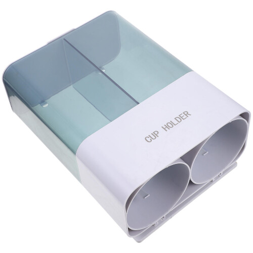 2Pcs Wall Mounted Plastic Cup Dispenser Paper Cup Organizer Light Grey 1