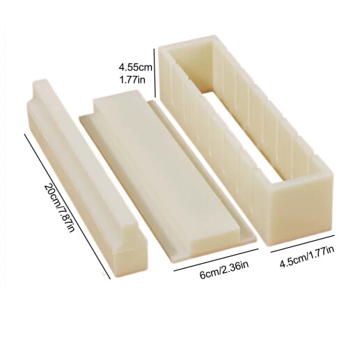I Making Kit 5 Pcs Plastic Maker Different Shapes Roller Bring Fork And Spatula Suitable For Beginners Kimbap() White 2