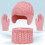 Conjunto infantil de gorro, cachecol e luvas de inverno 2