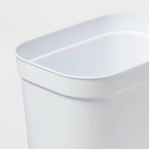 Waste Basket White - Brightroom: Compact Plastic Trash Can for Bathroom or Kitchen 1