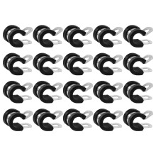 40 Pcs Wire Clamps Stainless Steel Clamps Rubber Cushion Cable Clamps