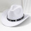 Καπέλο Unisex Western Cowboy με Μεταλλική Λεπτομέρεια Λευκό 2