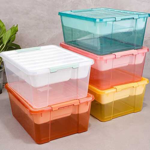 Stackable Lego Storage Box with Baseplate Lid & Removable Tray – Compatible with LEGO, Beads, Tools 2