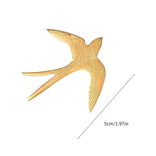 Καρφίτσα πέτου Swallow Lapel με κράμα αλουμινίου 5cm 2