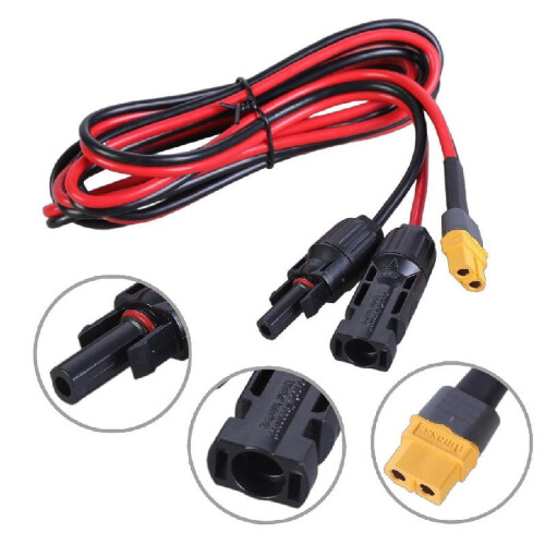 Waterproof IP67 Solar Connectors Cable XT60 Female Plugs for Car Folding Panel 1