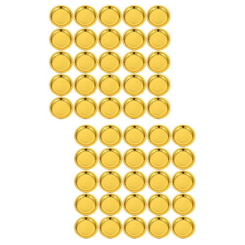 60Pièces Assiettes Jetables Dorées Usage Multiple Pour Dessert 1