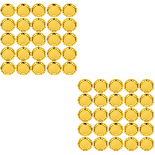 60Pièces Assiettes Jetables Dorées Usage Multiple Pour Dessert 2