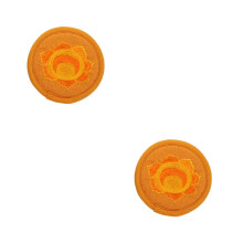 2Pièces Tapis Coton Orange Rond Pour Accessoire Bol Bouddhiste